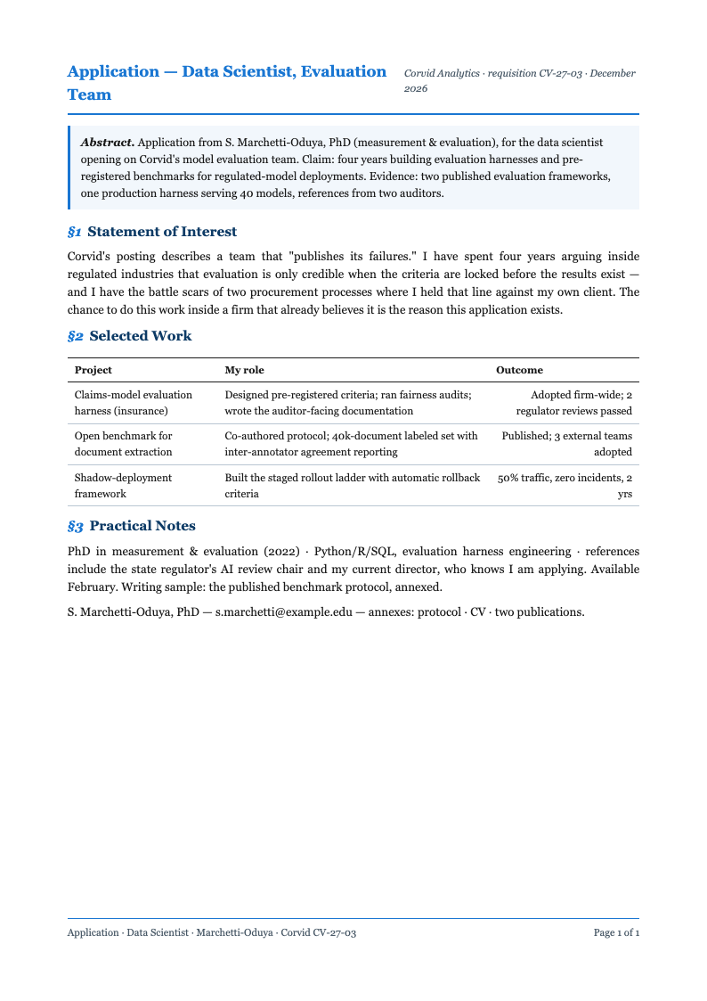 Ai research digest application letter